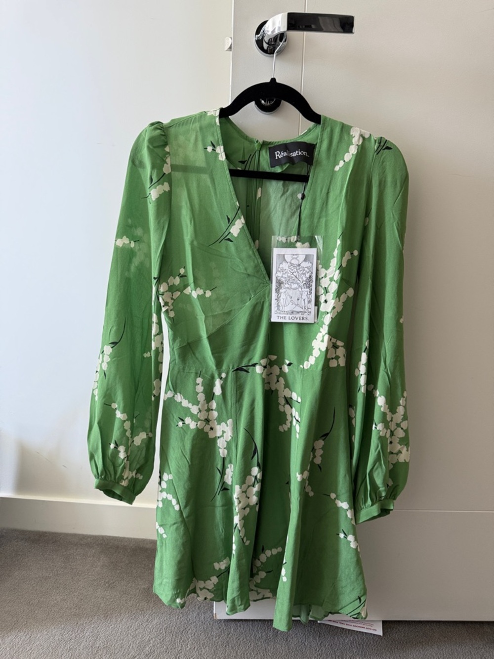 Realisation Par Green Floral Long Sleeve Dress